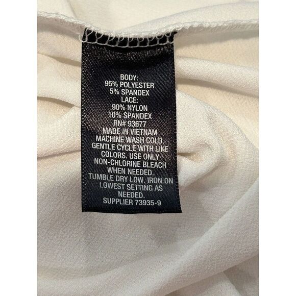 Worthington Women's Size XL Short Sleeve Top Shirt Blouse Off-white - Picture 5 of 5